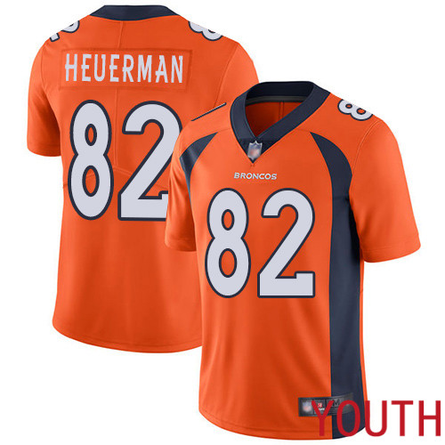 Youth Denver Broncos #82 Jeff Heuerman Orange Team Color Vapor Untouchable Limited Player Football NFL Jersey